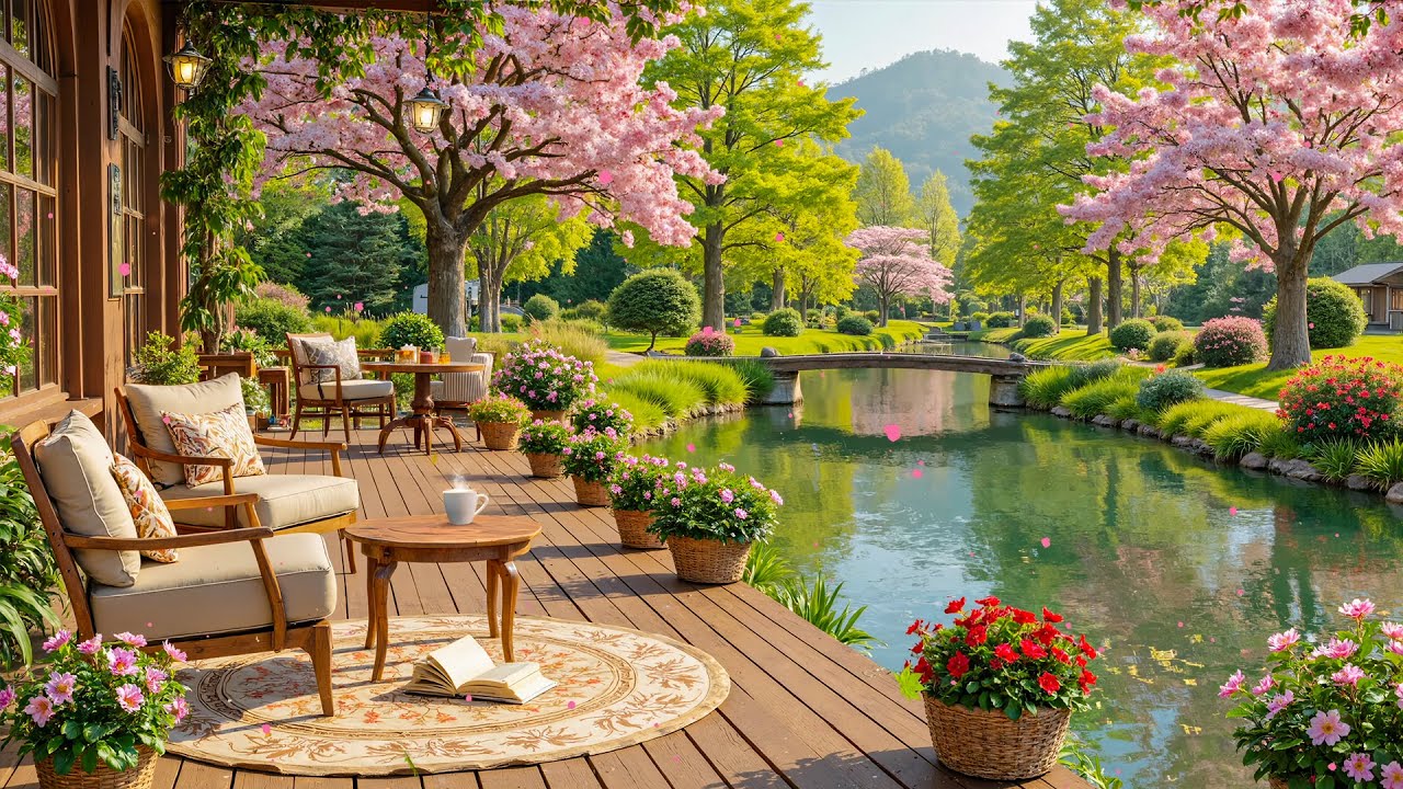 Spring Garden Café Jazz 🌸 Smooth Jazz for Calm Focus & Cozy Spring Vibes