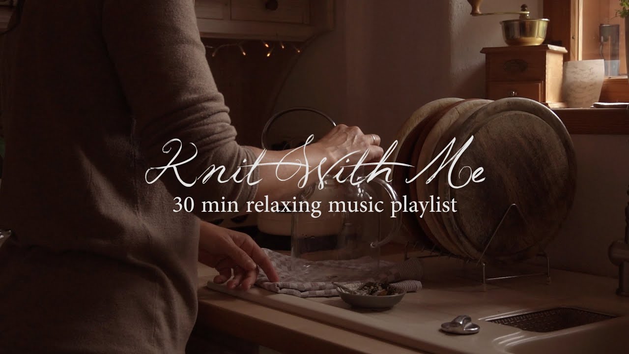 You are invited! 🧶🥢 Knit With Me 🍂 autums gentle arrival | 30 min relaxing music playlist no talking