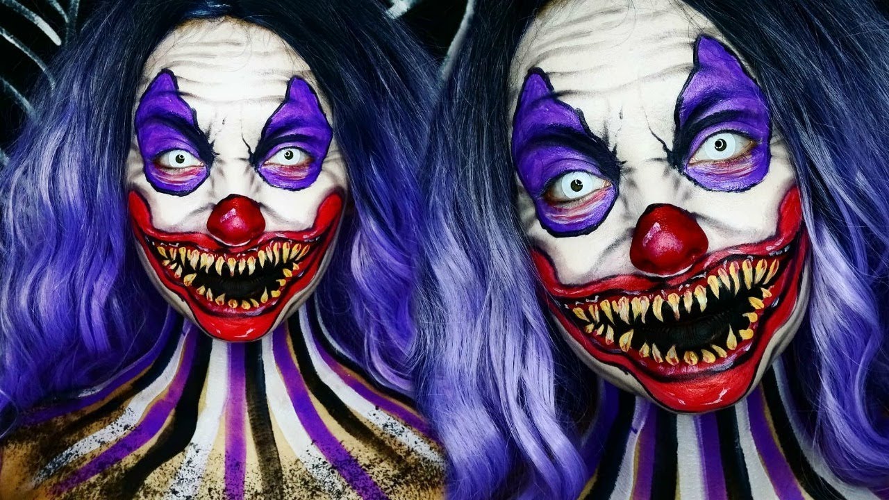 Scary Clown Halloween Makeup