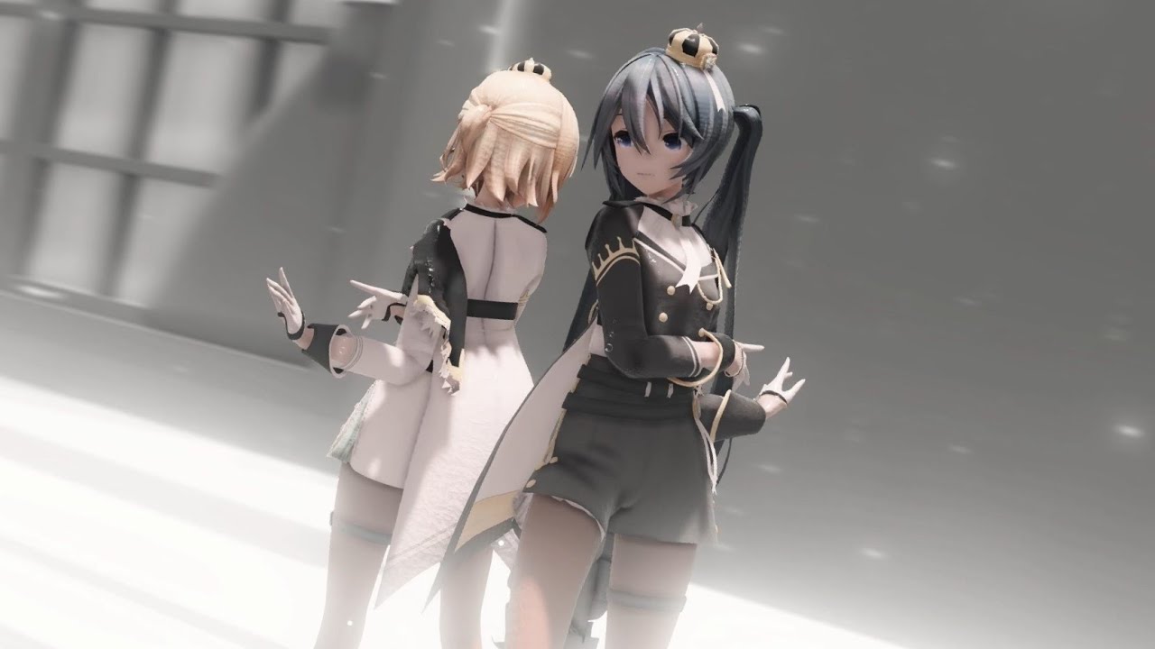 MMD】SeaBreeze (YYB Miku・Rin Crown Knight)(4K/60FPS)（修正版）