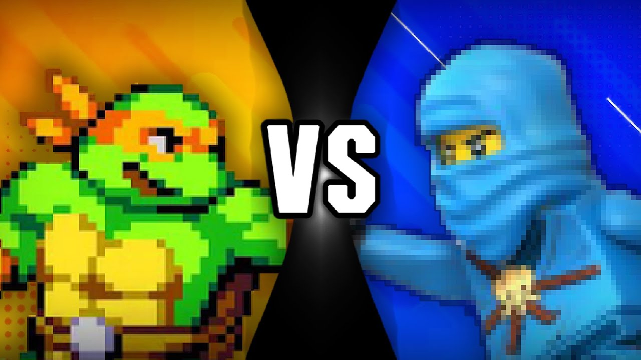 Michelangelo VS Jay (Ninja Turtles VS Ninjago) | Sprite Animation