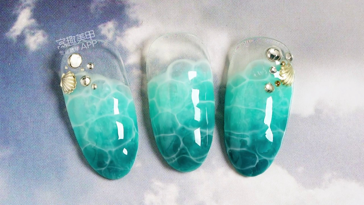 【Watch Nail】Clear Ocean Bubbles【你求窝教-第248期】清透质地海洋泡泡款