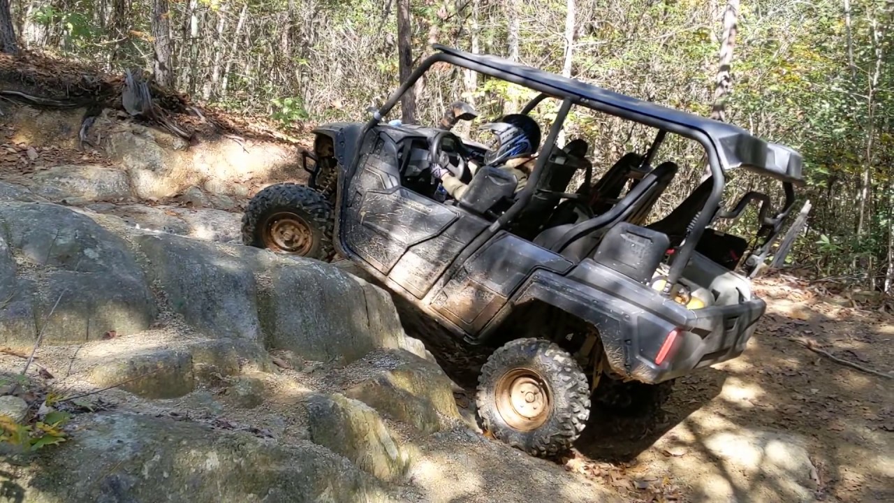Wolverine X4 Bashing steep Rocky trails and fails Brown Mountain OHV and Bushy Motorsports park
