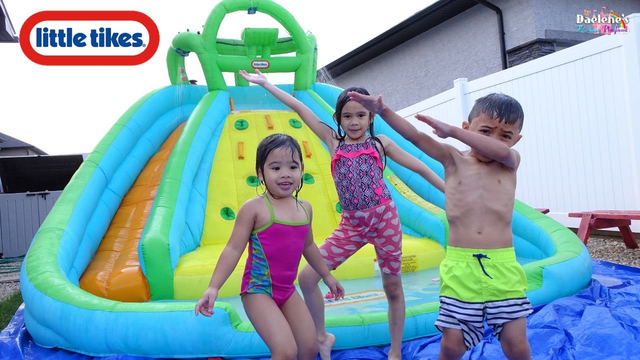 Inflatable GIANT Water SLIDE (Little Tikes) | Daelene Fantasy Playland