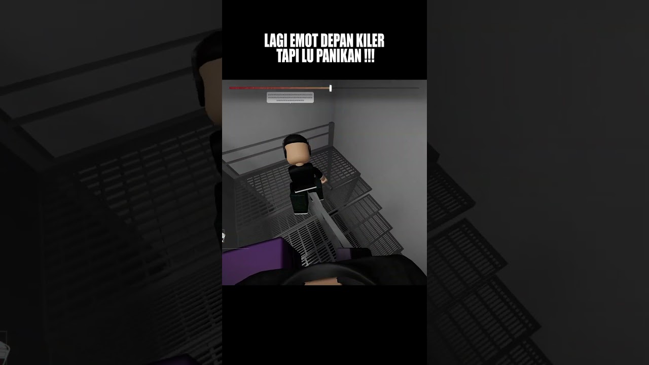EMOT DI DEPAN KILER TAPI ELU PANIKAN!!! violence district roblox  #roblox