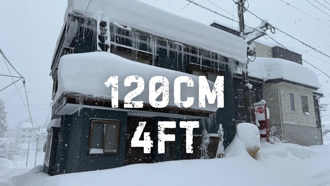 120+cm / 4+ft Snow in 24 Hours in Japan LIVE