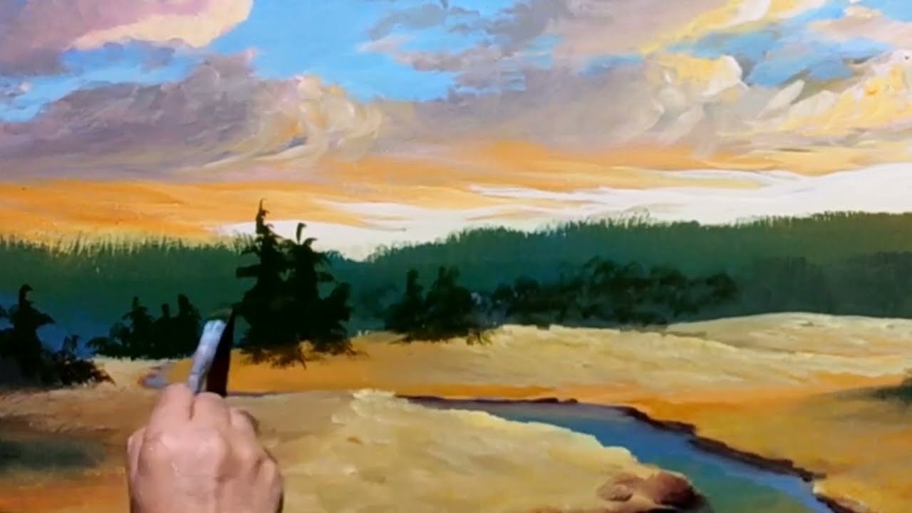 @خمس معلومات لرسم السماء والسحب،🌤️ و كيفية دمج الالوان🌥️🌤️☀️🖌️🎨