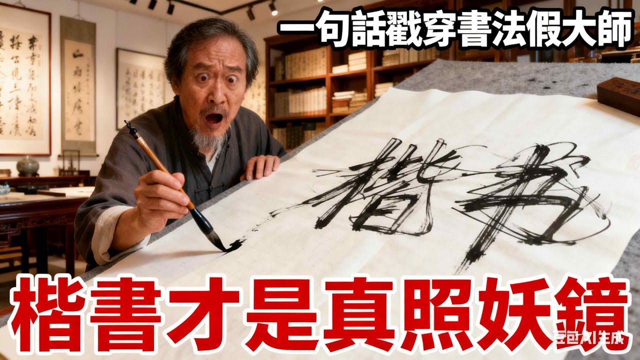 只要一句話讓僞大師立刻原形畢露，書法界的照妖鏡：楷書！