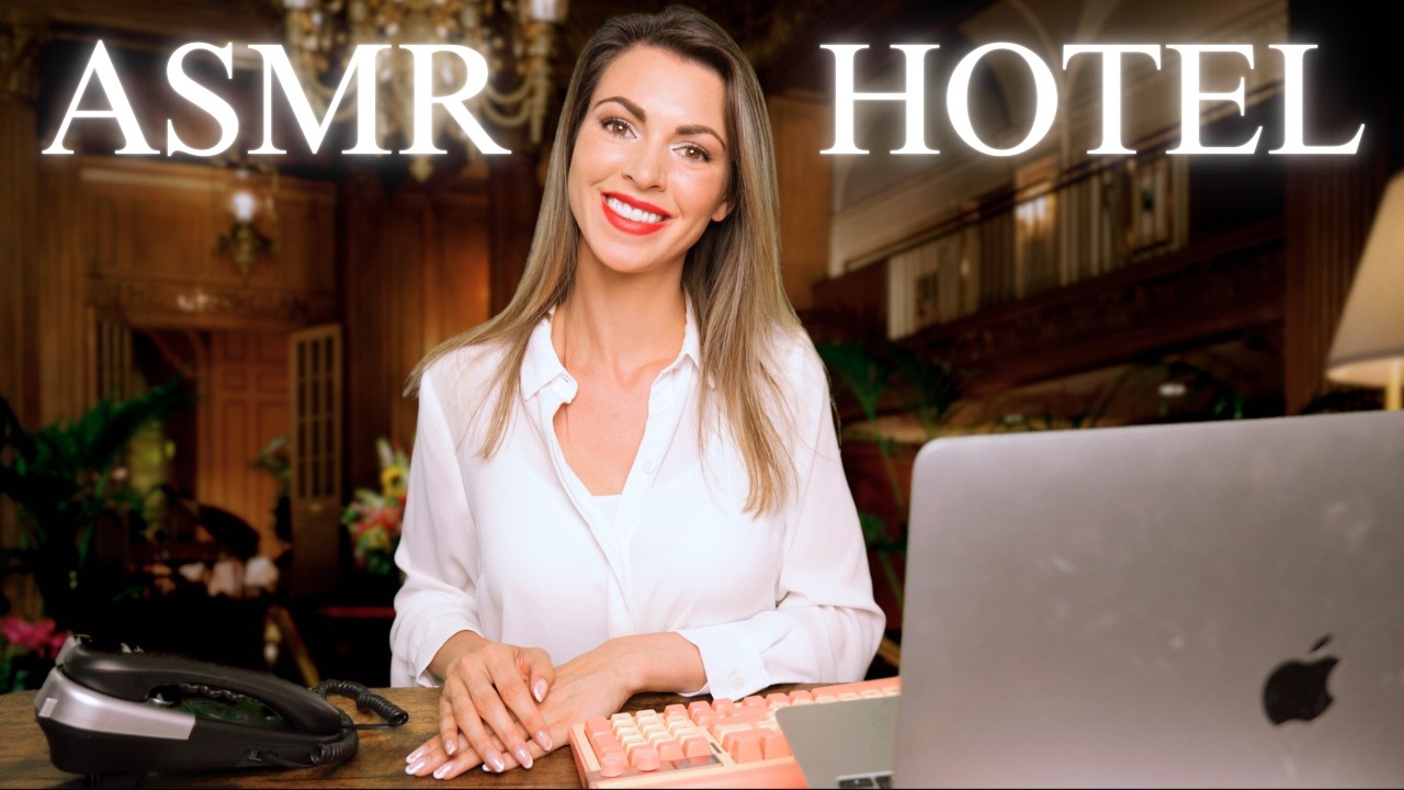 [ASMR] Дружелюбный администратор отеля регистрирует вас в VIP-люксе 👑