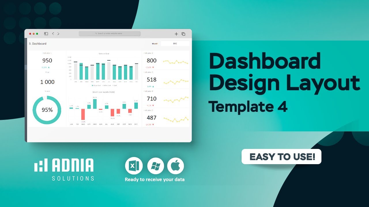 Dashboard Design Layout Template 4