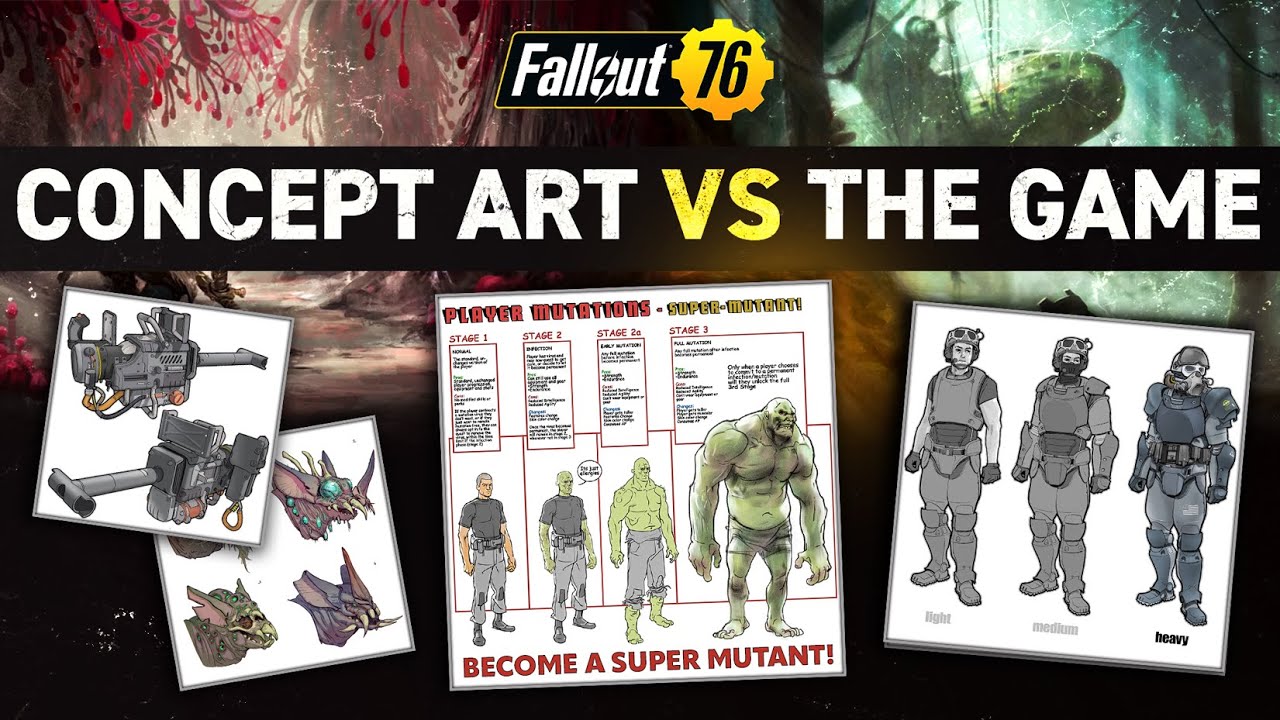 Fallout 76 | Concept Art VS The Game &ndash; BECOME A SUPER MUTANT!?