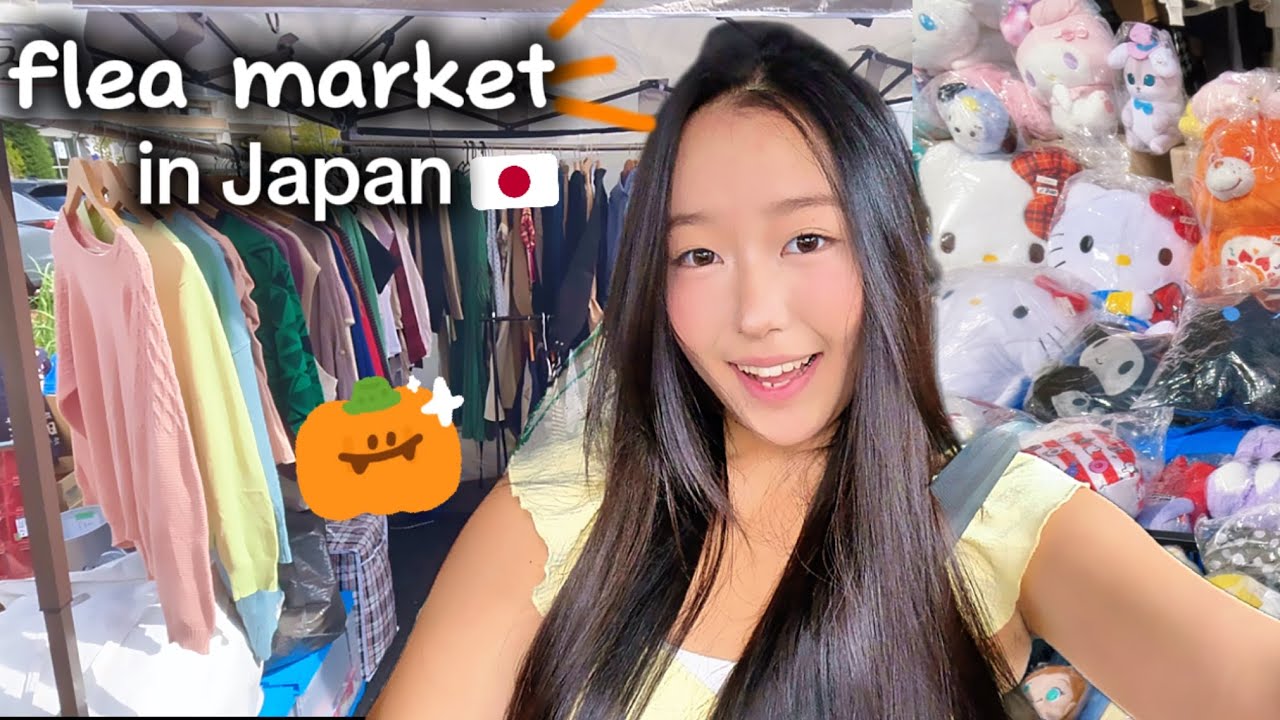 Japan flea market vlog: selling, Japanese convenience store, Sanrio, anime figures,
