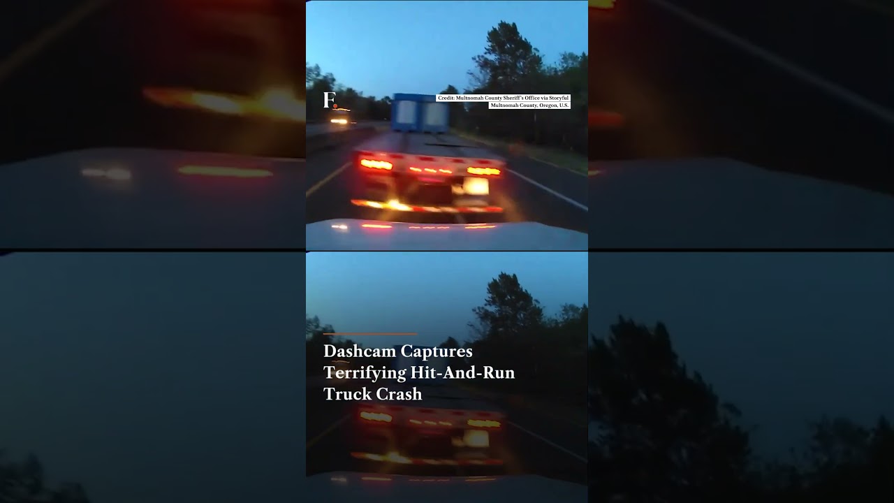 Dashcam Captures Terrifying Hit And Run Truck Crash | N18G
