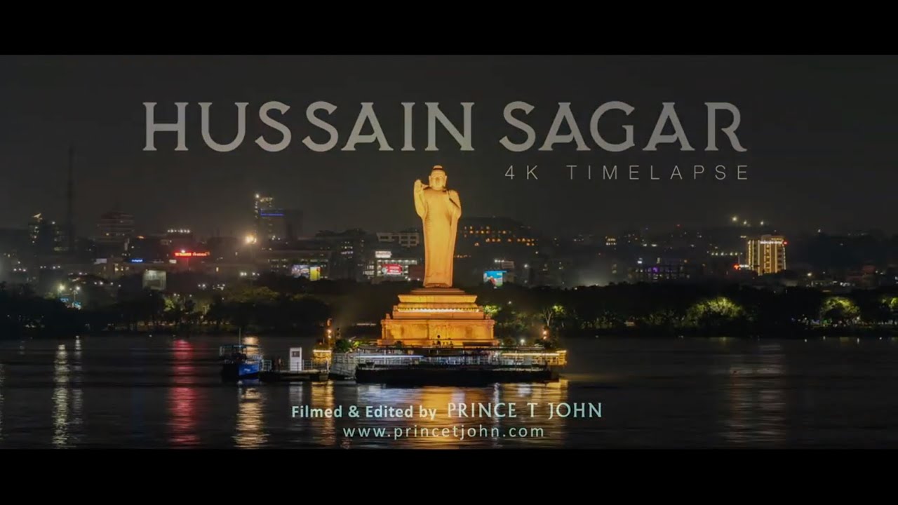 Hussain Sagar-Tank bund-Buddha Statue 4K Timelapse