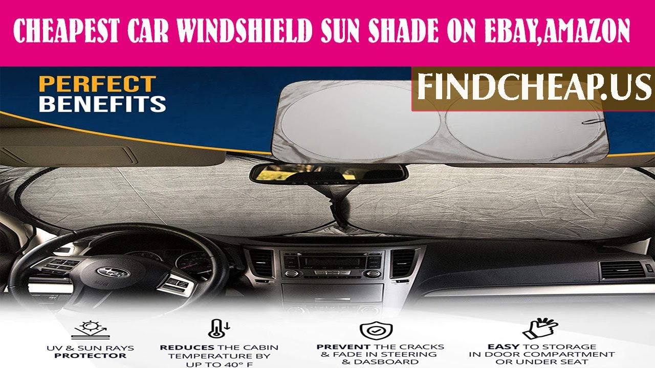 Cheapest Car Windshield Sun Shade - Blocks UV Rays Sun Visor Protector | Findcheap.us