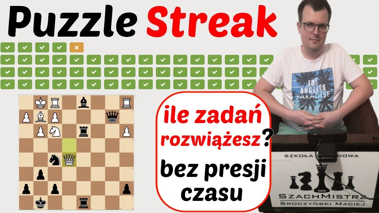 SZACHY 333# PUZZLE STREAK lichess.org vs chess.com? Rozwiąż najwięcej zadań szachowych! taktyka