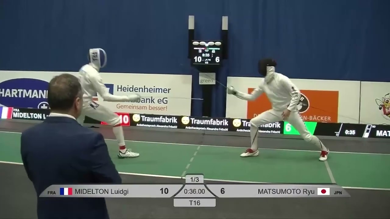 Heidenheim World Cup 2024 SME - L16 - Luidgi Midelton FRA v Matsumoto Ryu JPN