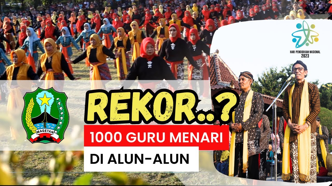 Gebyar tari  massal di alun-alun magetan, Bupati Magetan menari bersama 1000 guru