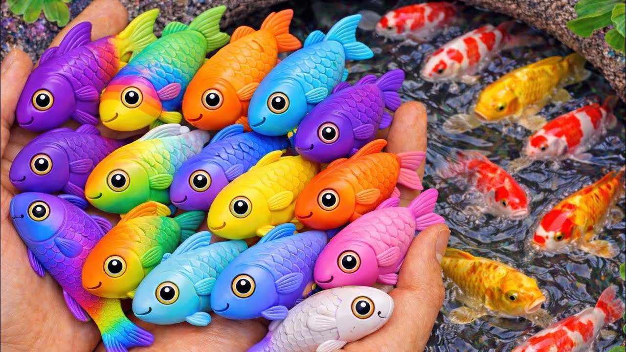 Catching and Discovering the Most Beautiful Colorful Fish in a Stunning Water ContainerSo Satisfying