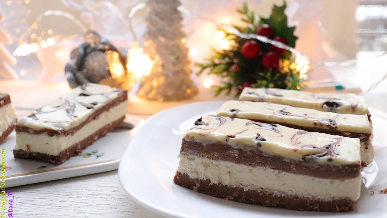 Prajitura fara coacere cu biscuiti, mascarpone si ciocolata Farfuria Vesela