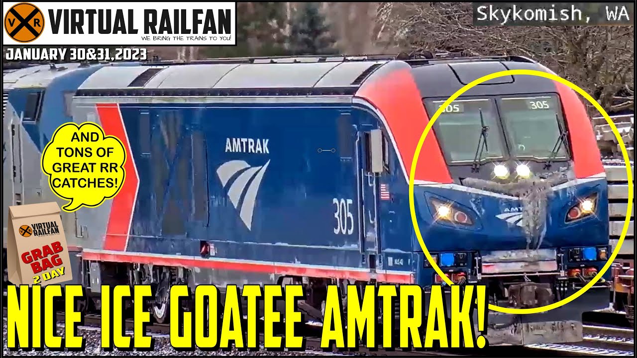 AMTRAK ICE GOATEE! NO ROTATING COUPLERS MEANS NO EMPTYING! JOLLY ROGER FLAG & MUCH MORE! 01/30&31/23