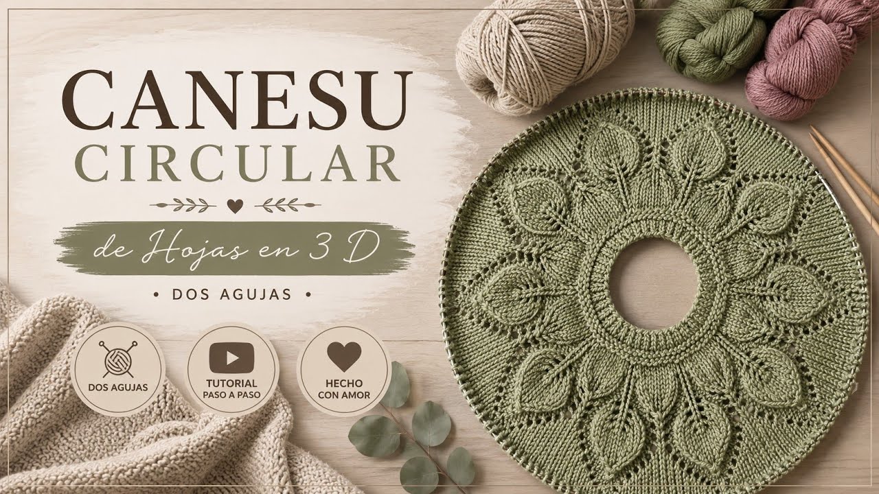 Canesú de Hojas Dobles Todas las Tallas/Tejiendoconleonardo
