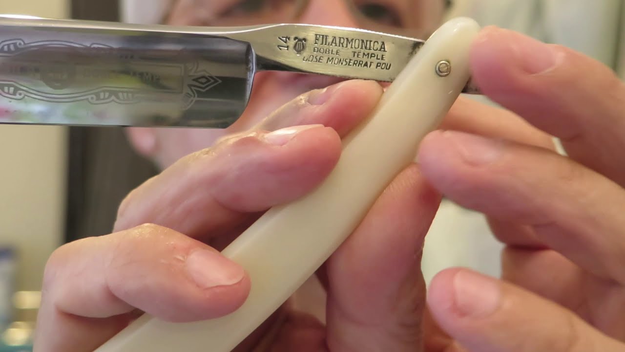 Бритьё опасной бритвой Filarmonica 14 straight razor shaving