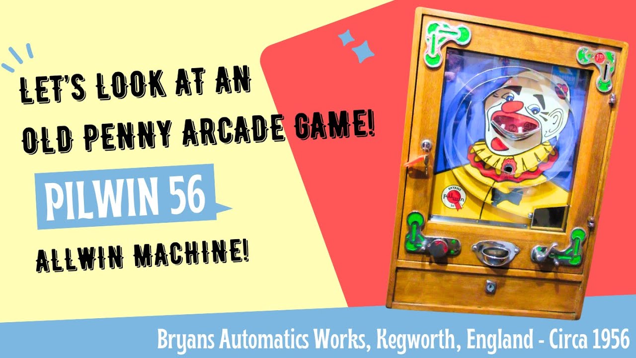 Bryan’s Pilwin 56 Old Penny Amusements Arcade Slot Machine Vintage Clown Allwin Game