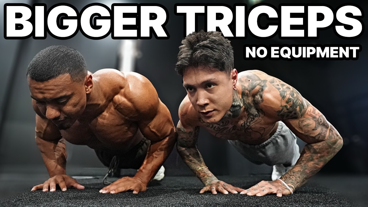 6 Min Tricep Workout Ft. Larry Wheels (No Weights)