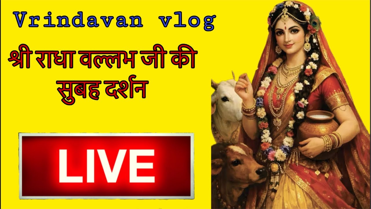 live श्री राधा वल्लभ जी की सुबह दर्शन