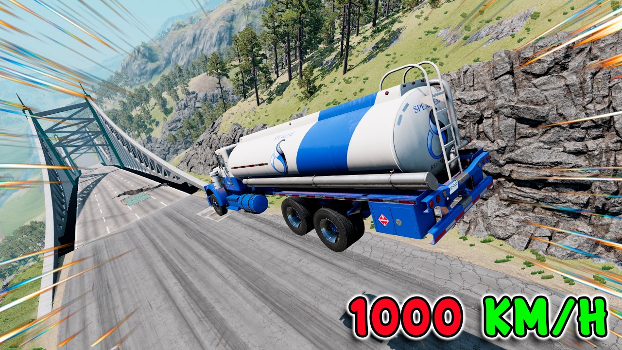 Instant Acceleration to 1000 mph! FUN CAR CRASH TEST! BeamNG Drive \ Ep.16