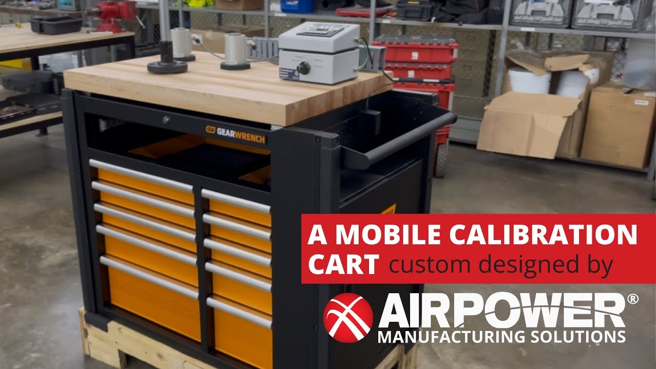 Mobile Calibration Cart custom designed by Air Power Manufacturing Solutions
