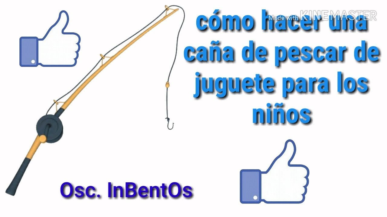 Como hacer una caña de pescar de juguete para los niños