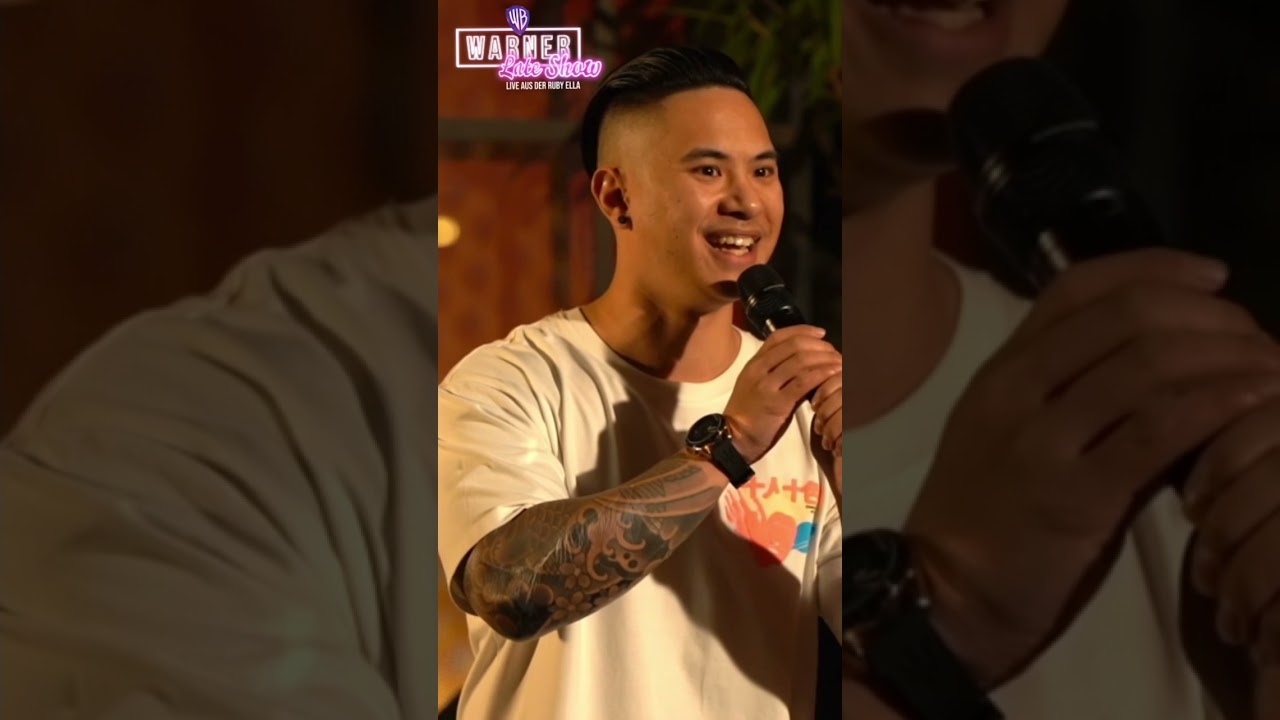 &bdquo;Ich nik deu hehe&hellip;&ldquo; 🥸 | Tutty Tran | #shorts #youtubeshorts #warnerlateshow