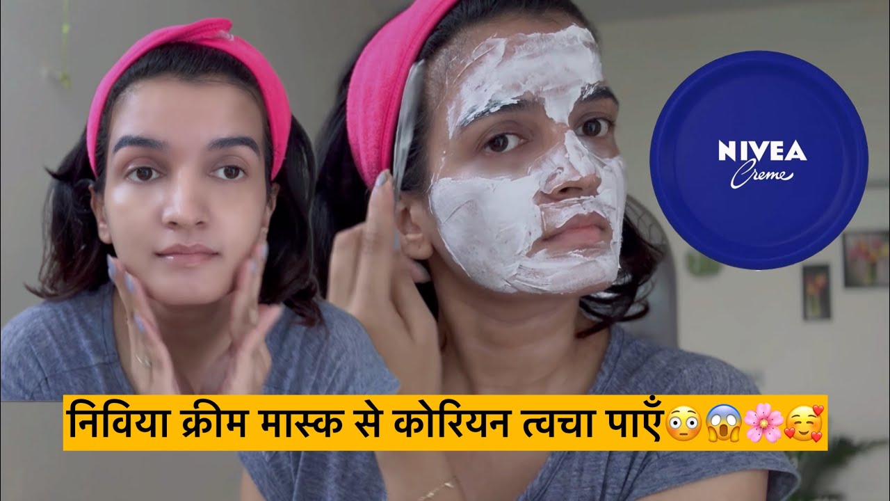 Korean skincare with nivea cream 