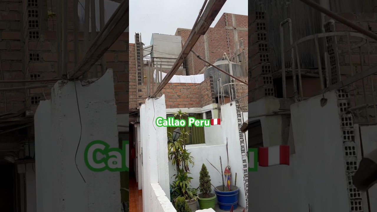 Hostel rooftop view wild area Callao Peru 🇵🇪 #travelvlog #hostel #trendingshorts #travel #peru