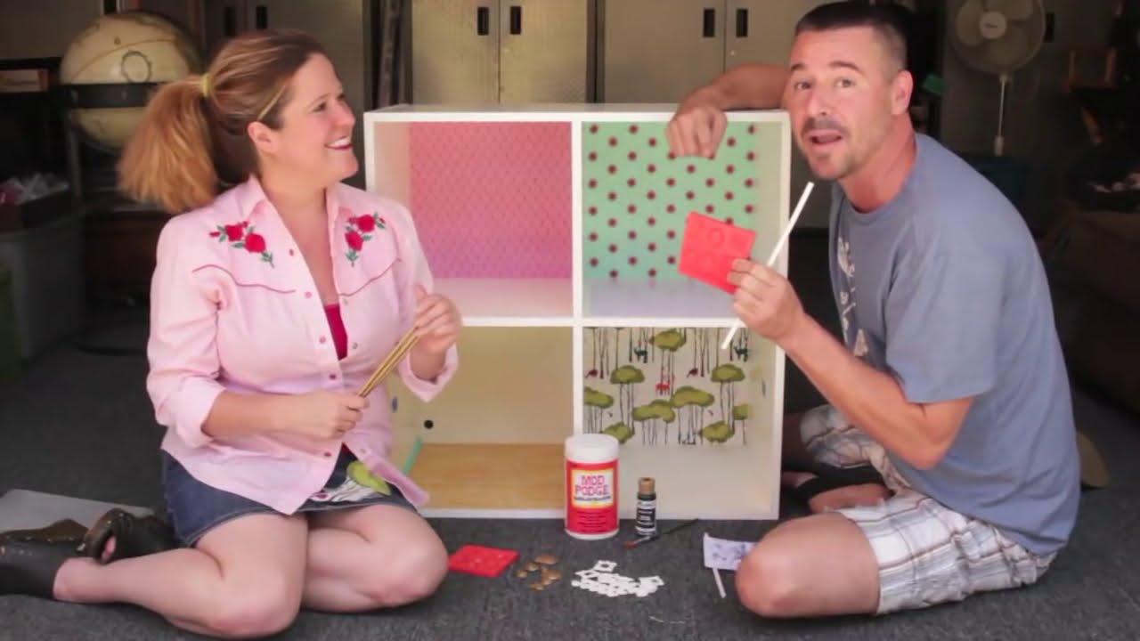 DIY Modern Bookshelf Dollhouse with Cathie & Steve