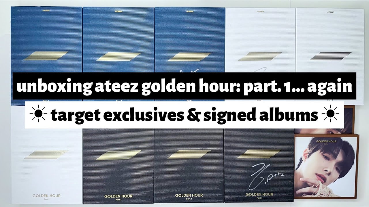 ☼ Распаковка ateez Golden Hour: часть 1… снова ☀︎ Целевые эксклюзивы и подписанные альбомы ☼