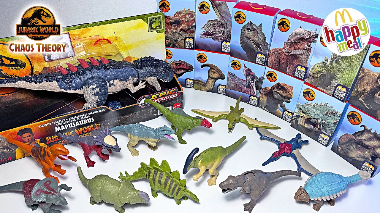 UNBOXING NEW CHAOS THEORY JURASSIC WORLD DINOSAURS Toys! Becklespinax, Atrociraptor, Mapusaurus
