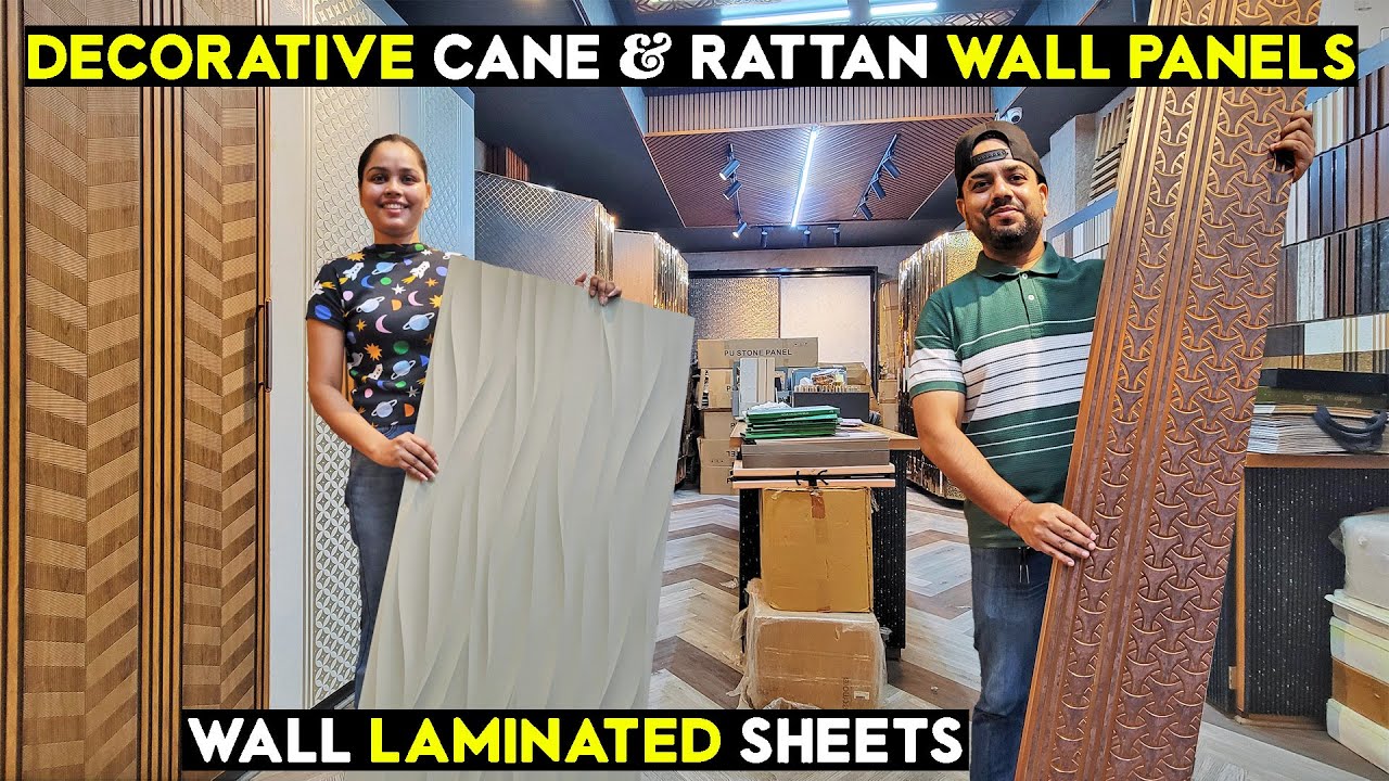 Decorative #cane #rattan Wall Panels || #laminates #uvmarble #flutedpanels || Wall Decorating Panels