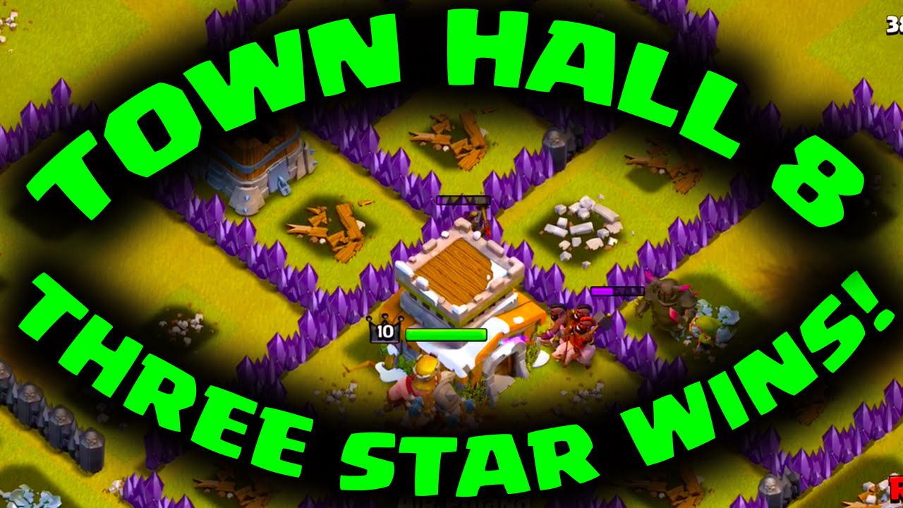 Clash of Clans Strategy - Town Hall 8 Clan War - THREE Star Wins!
