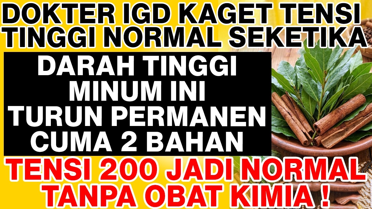 DARAH TINGGI MINUM INI, 20 MENIT LANGSUNG TURUN! Dokter IGD Kaget Pasiennya Tiba-tiba Normal!