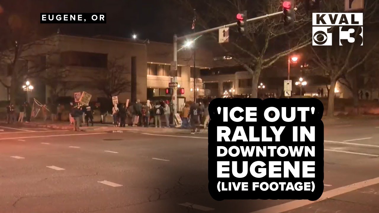 Anti-ICE rally in downtown Eugene