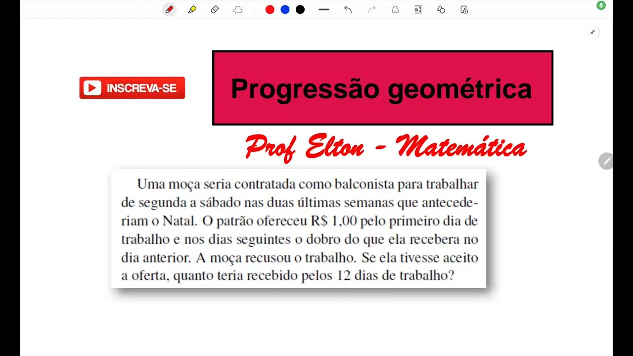 Progressão geométrica - Uma moça seria contratada como balconista para trabalhar de segunda a sábado