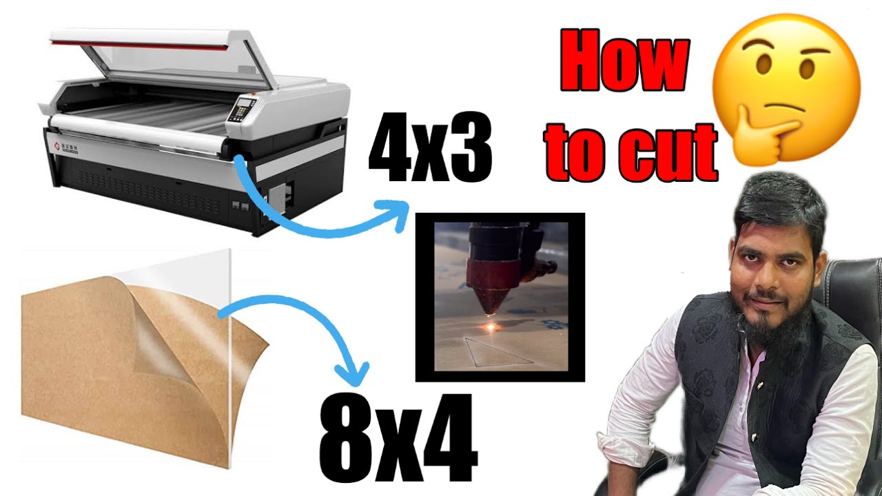 4x3  co2 lasers me 🤔4x8 ki acrylic kate #co2lasercuttingmachine  #maazranchi