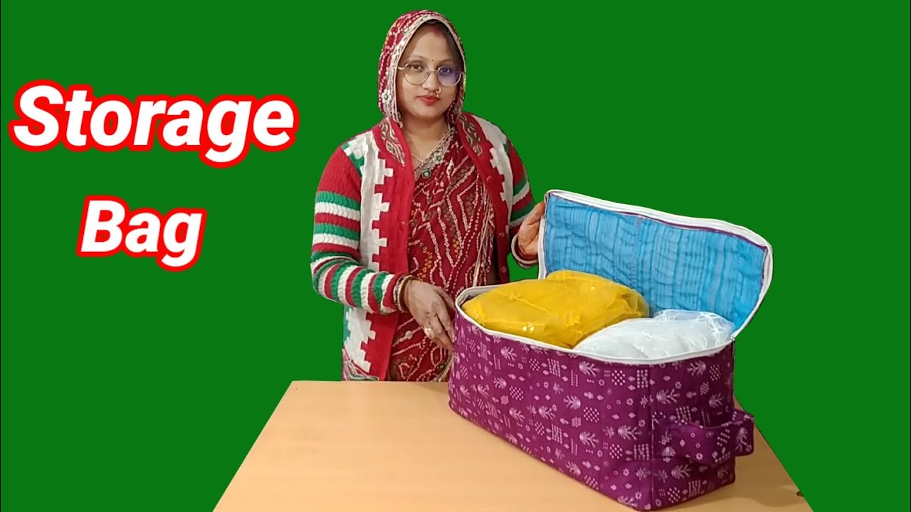 ⭐DIY Saree storage bag/wardrobe organizer/Multipurpose clothes organizer/ blanket cover/ Saree cover