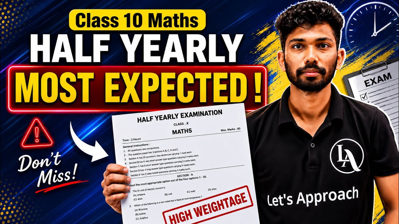 Half Yearly Exam 2026 🚨 Class 10 Maths | Most Important Questions Revealed! | SEBA