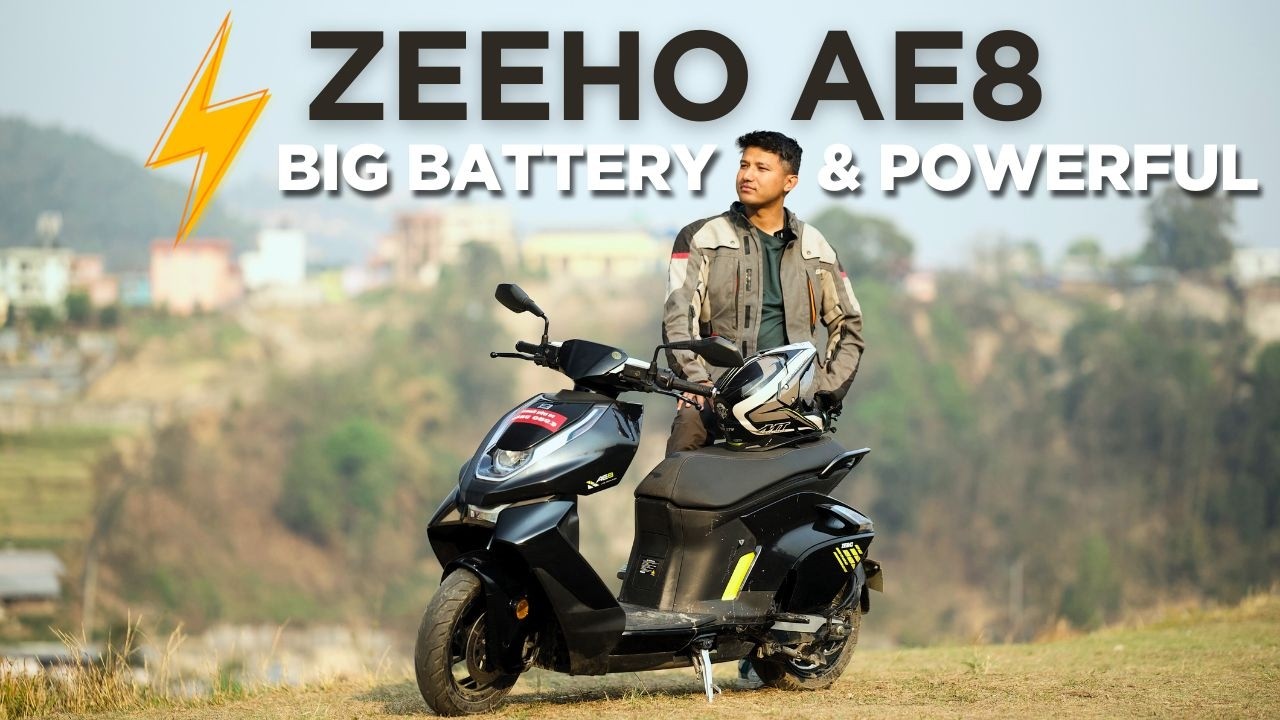 Zeeho AE8 Electric Scooter Review in Nepal: Big Battery, Powerful & Premium || @CarHaru ||