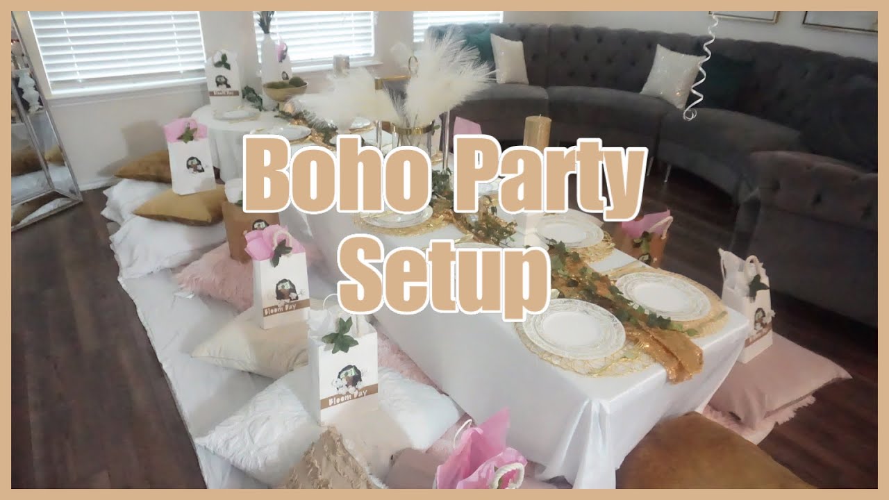Boho Vision Board Party Decor | Picnic Indoor Setup