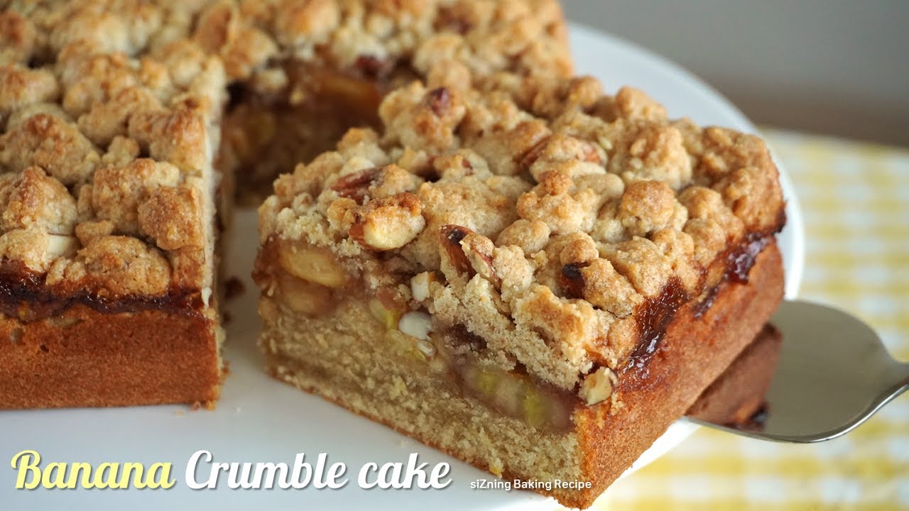 바나나로 꼭 만들어보세요 🍌 반할 '바나나 크럼블 케이크' 만들기 : Banana Crumble Cake｜siZning
